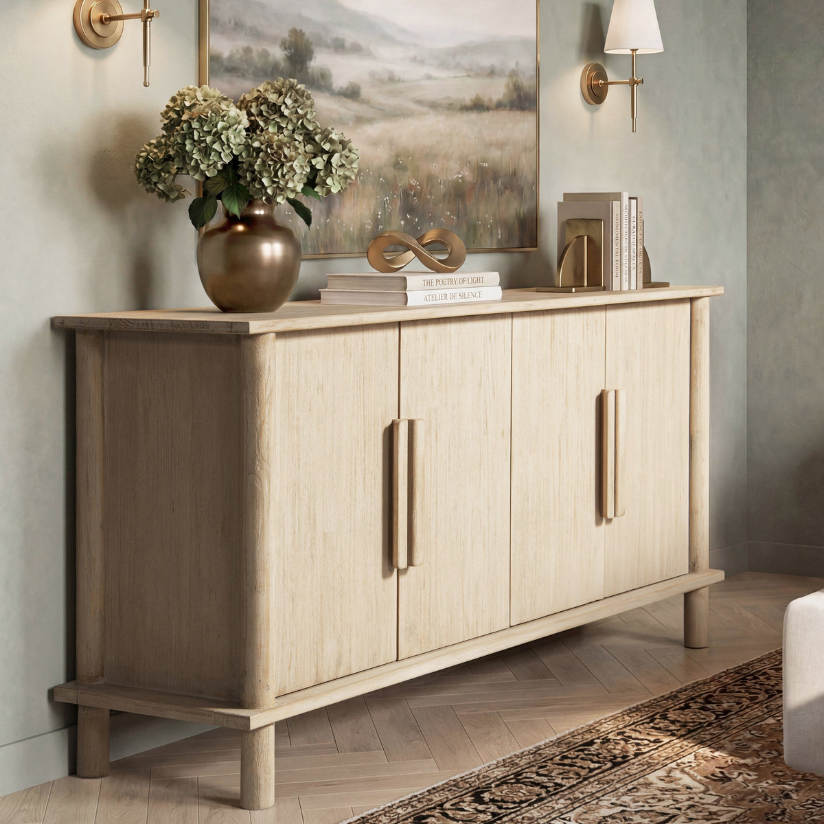Milo 71" Reclaimed Wood 4-Door Sideboard
