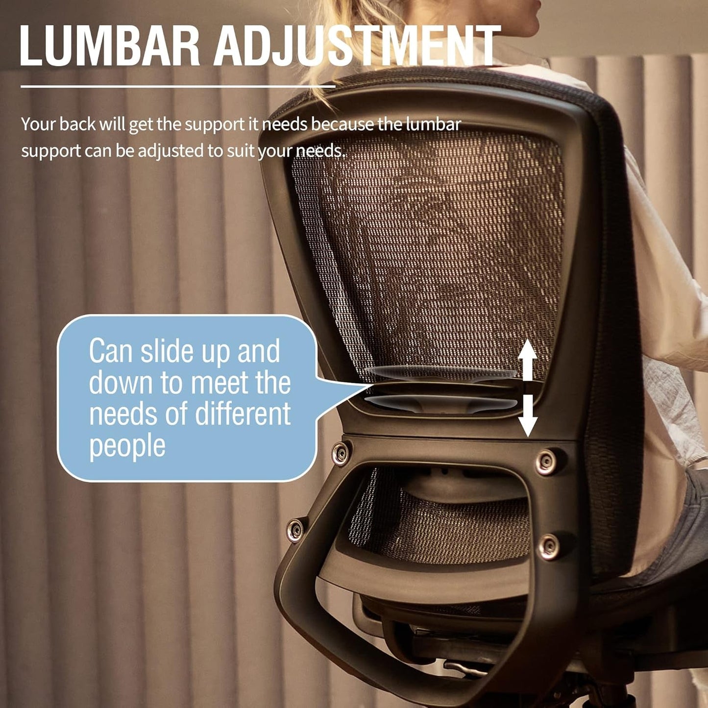 Ergonomic Mesh Office Chair With Adjustable Lumbar Support