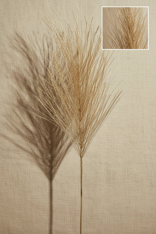 42"Gold Metallic Long Pine Needle Spray