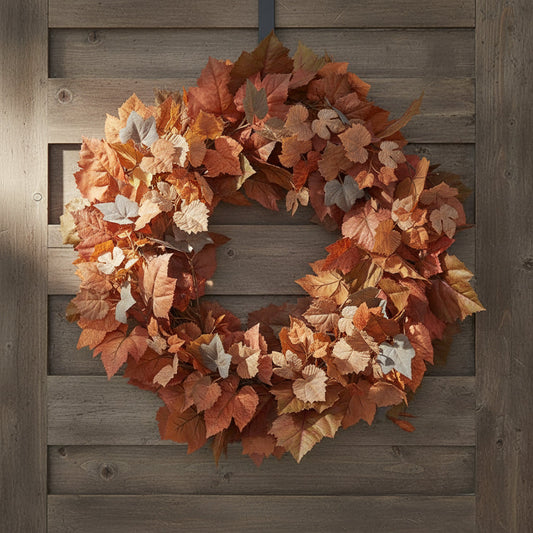 28" Brown & Beige Maple Wreath