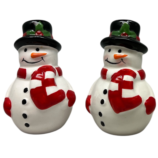 Ceramic Snowman Salt and Pepper Set