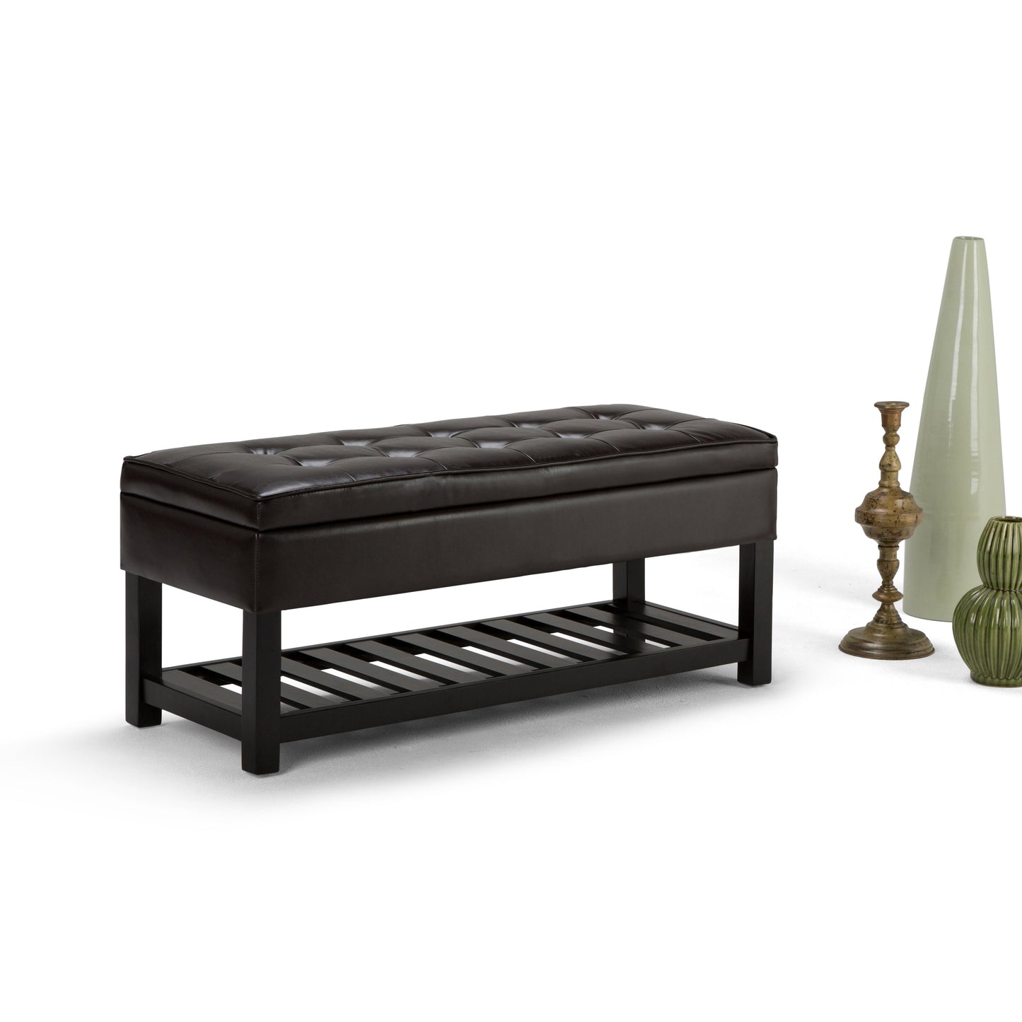 Cosmopolitan Storage Ottoman Bench with Open Bottom - Tanners