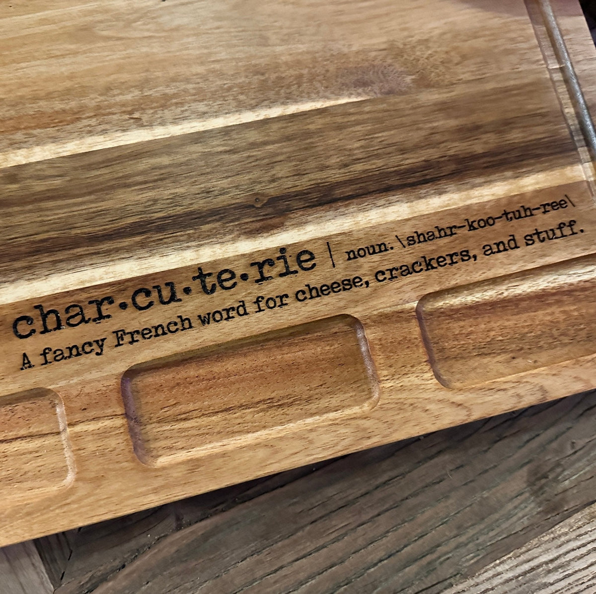 Charcuterie | Cutting Board 3-Compartment | Cheese Board