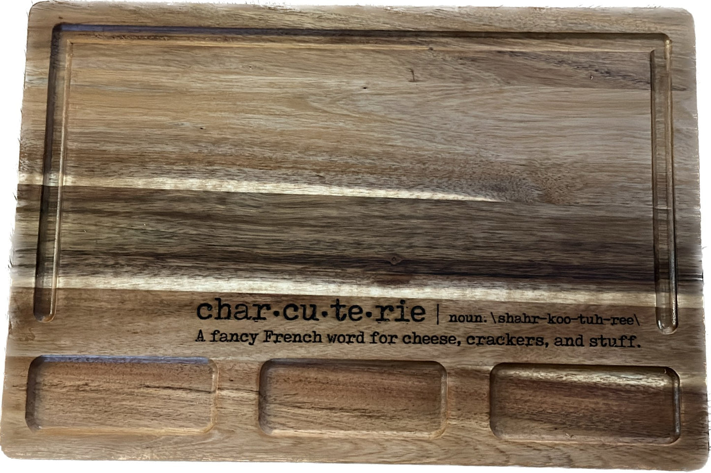 Charcuterie | Cutting Board 3-Compartment | Cheese Board