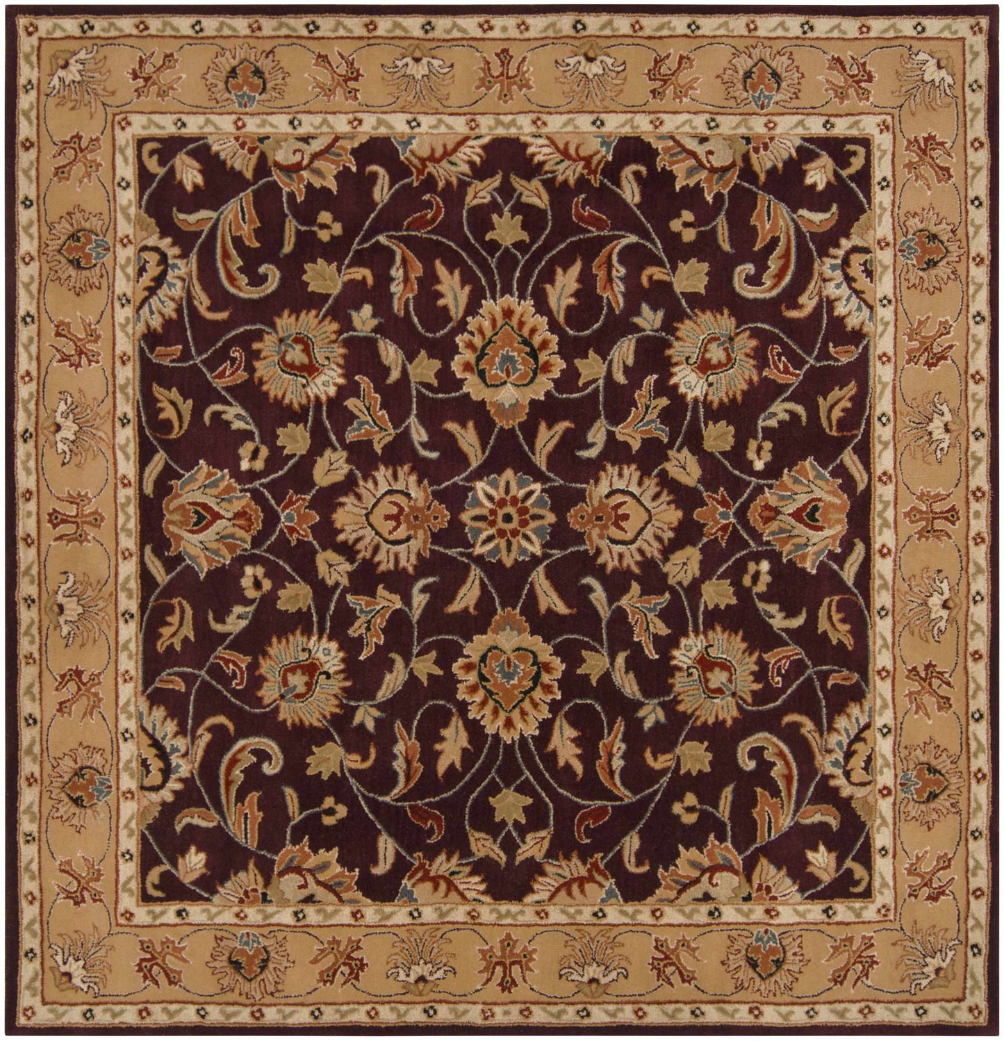 Cherryfield Burgundy 1024 Wool Area Rug