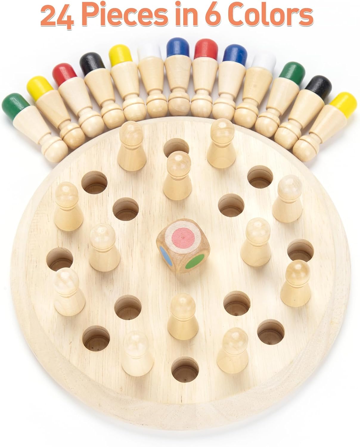 Montessori Wooden Memory Chess Game