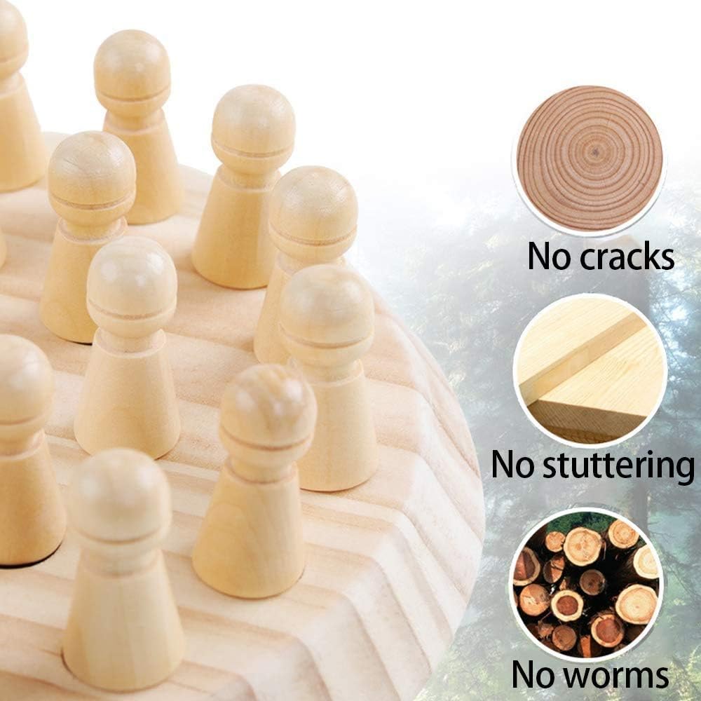 Montessori Wooden Memory Chess Game