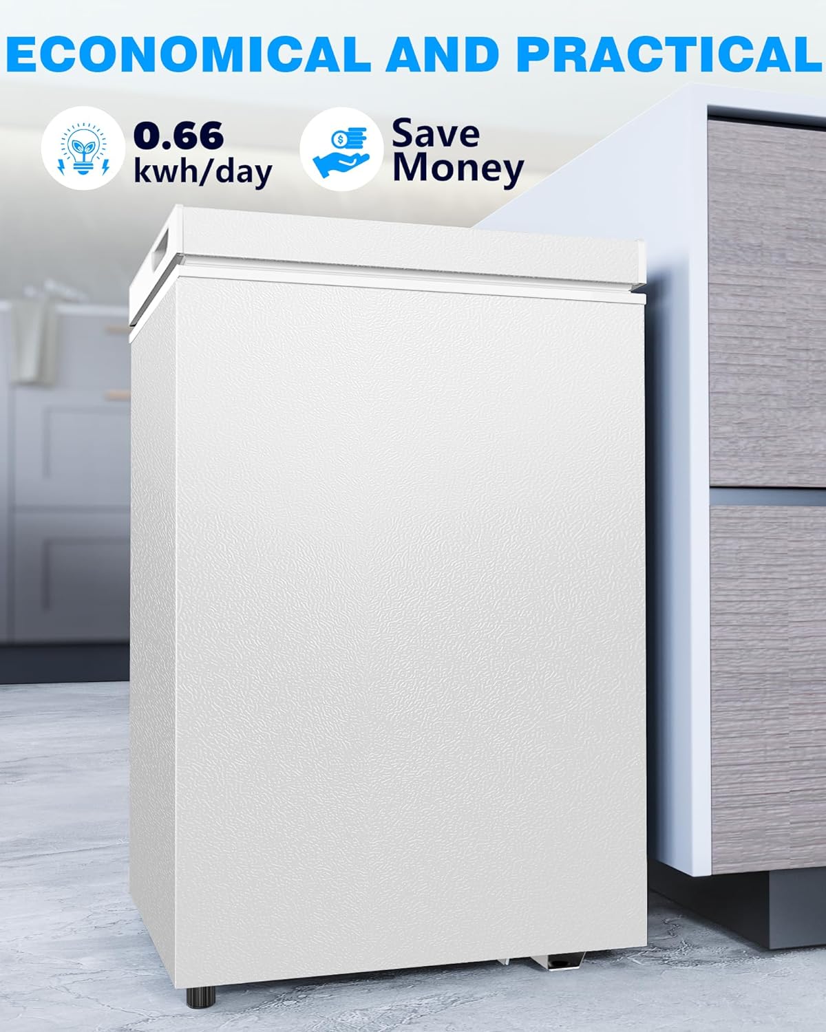 Chest Freezer with Removable Basket