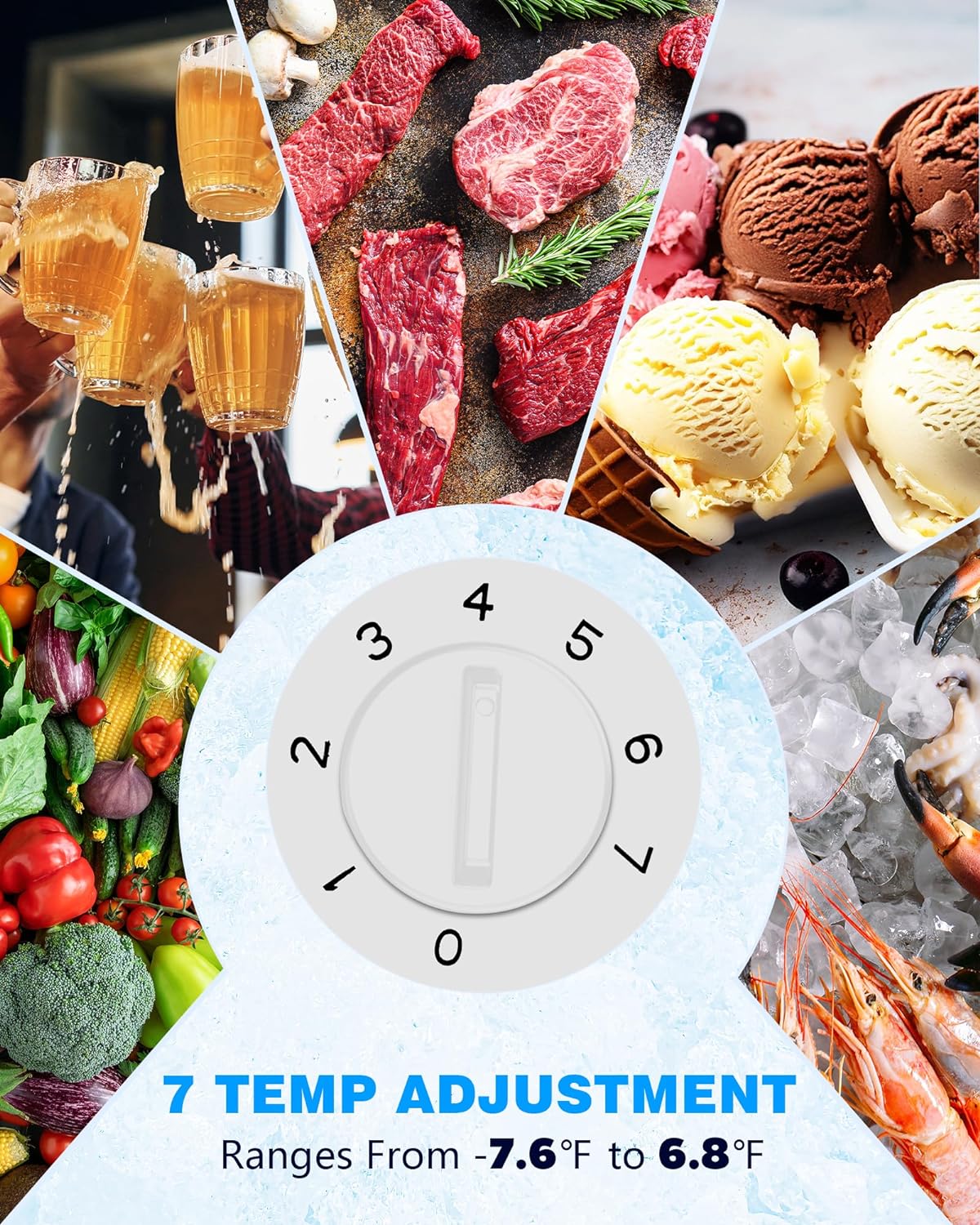 Chest Freezer with Removable Basket