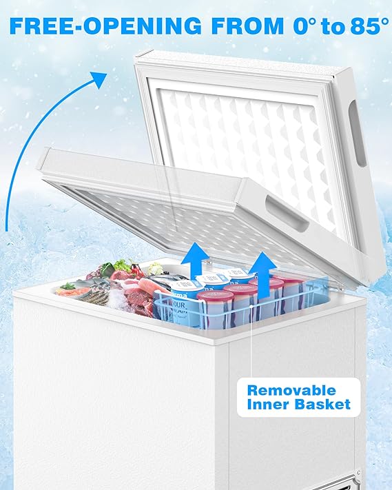 Chest Freezer with Removable Basket