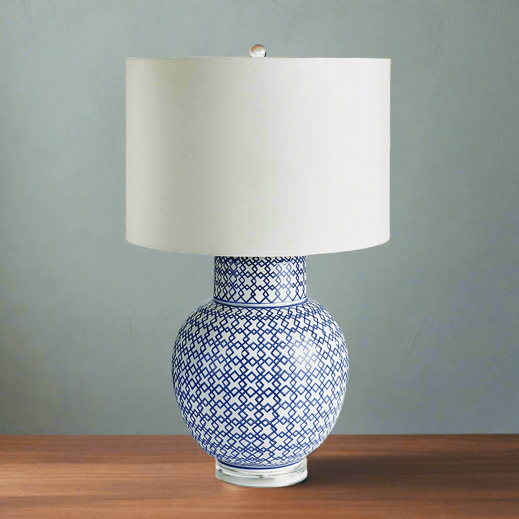 Chinoiserie Blue and White Ginger Jar Lamp