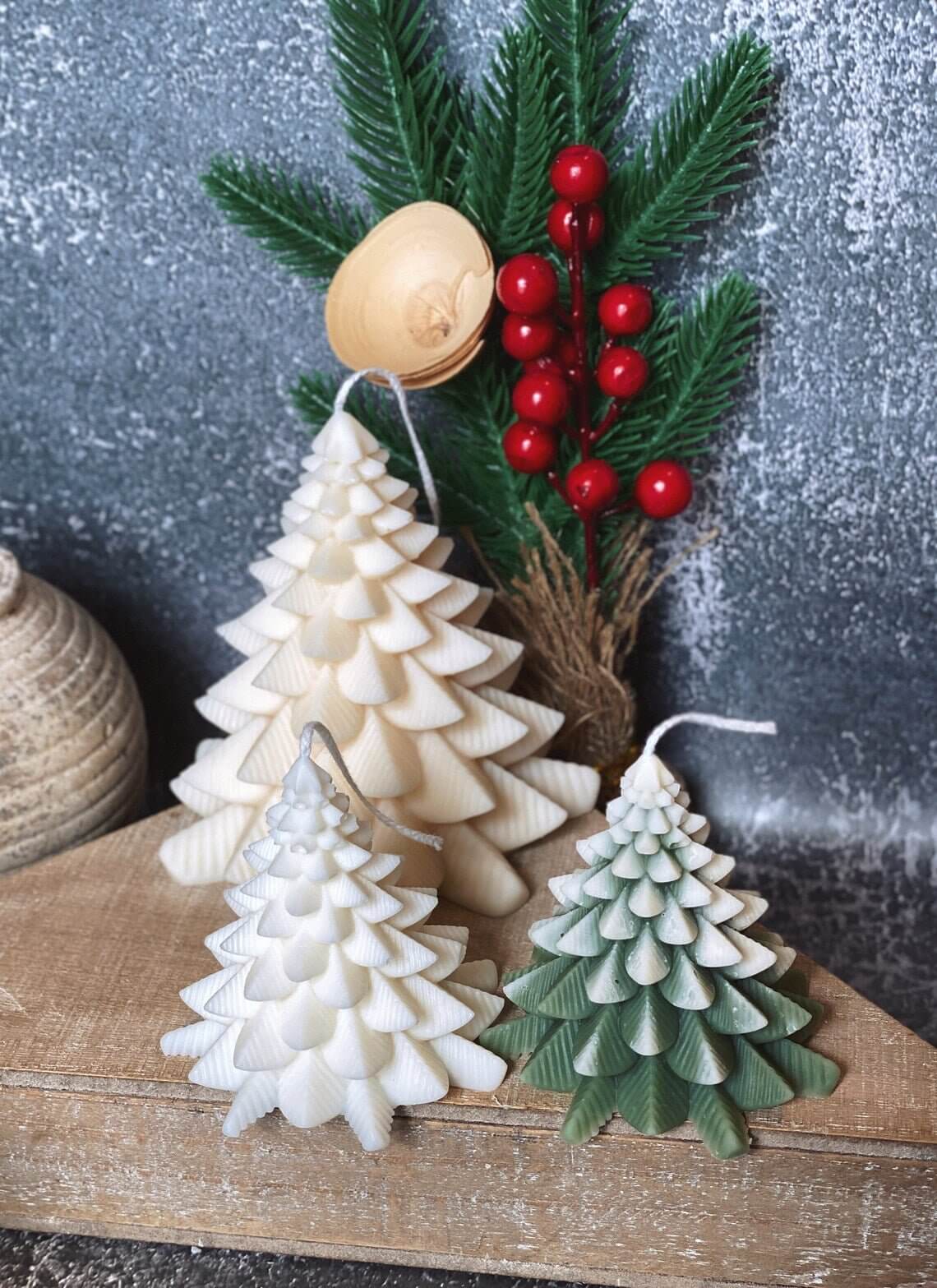 Christmas Fir Tree Candles - Festive Holiday Decor for Your Home