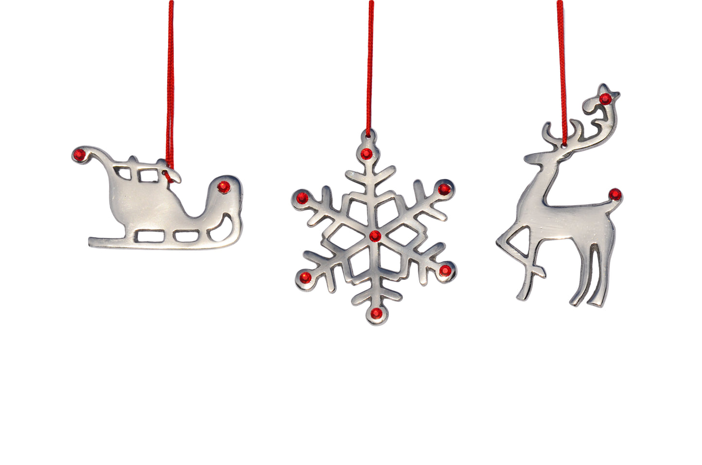 Snowflake Christmas Tree Ornament Decorations Set of 8