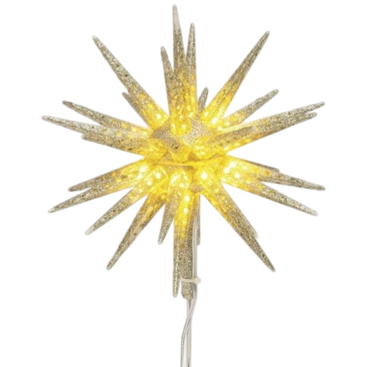 LIghted Starburst Tree Topper - 10 inch