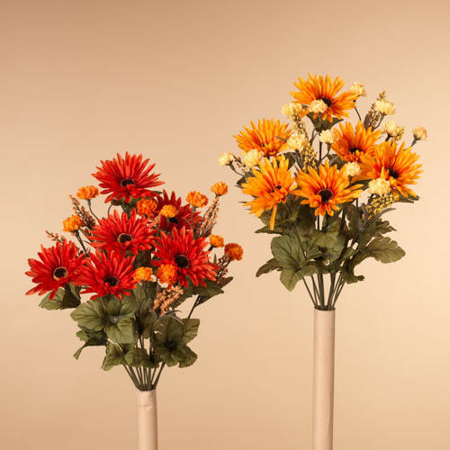 18 inch Chrysanthemum Bush - Orange