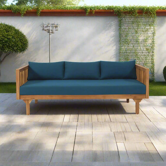 Claremont 3-Seater Acacia Wood Daybed Sofa With Water-Resistant Cushions (SAK65773)
