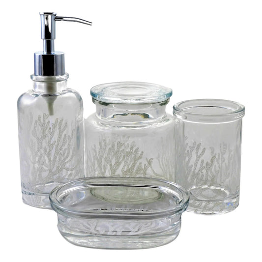 Clear 4-Piece Bathroom Accessory Set | Arctic Collection