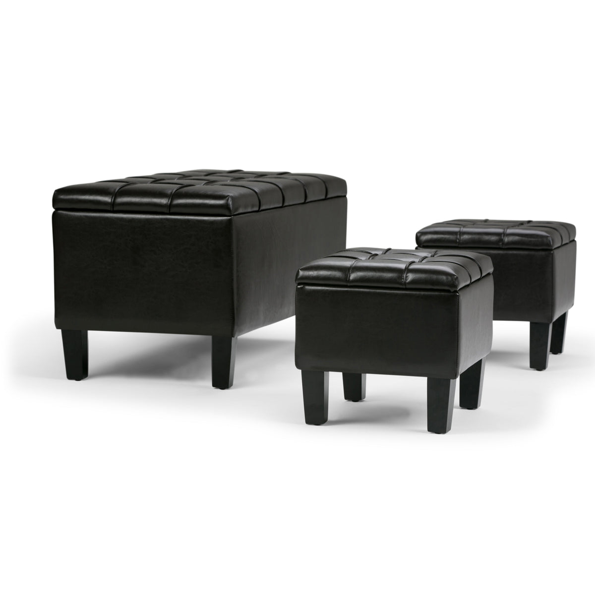 Dover 3 Piece Storage Ottoman - Tanners