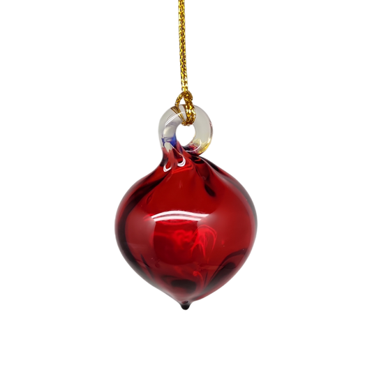 Egyptian Glass Mini Ornament - Christmas Red