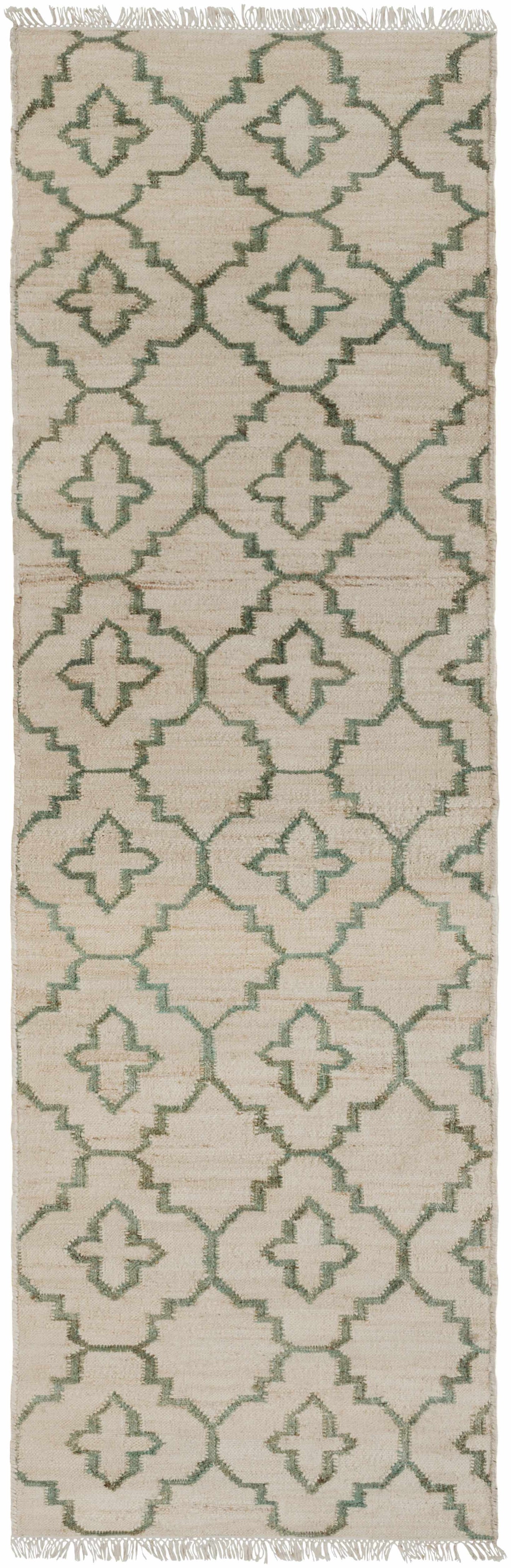 Coffeyville Handcrafted Fringed Jute Carpet - Clearance