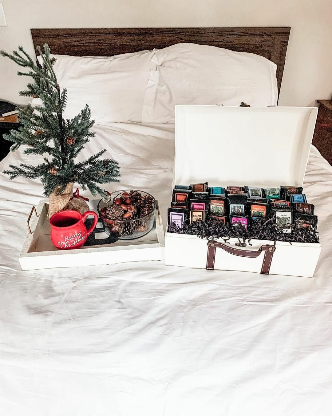 The Grand Sampler Coffee Gift Basket featuring gourmet coffee, a cozy mug, and a festive decoration.