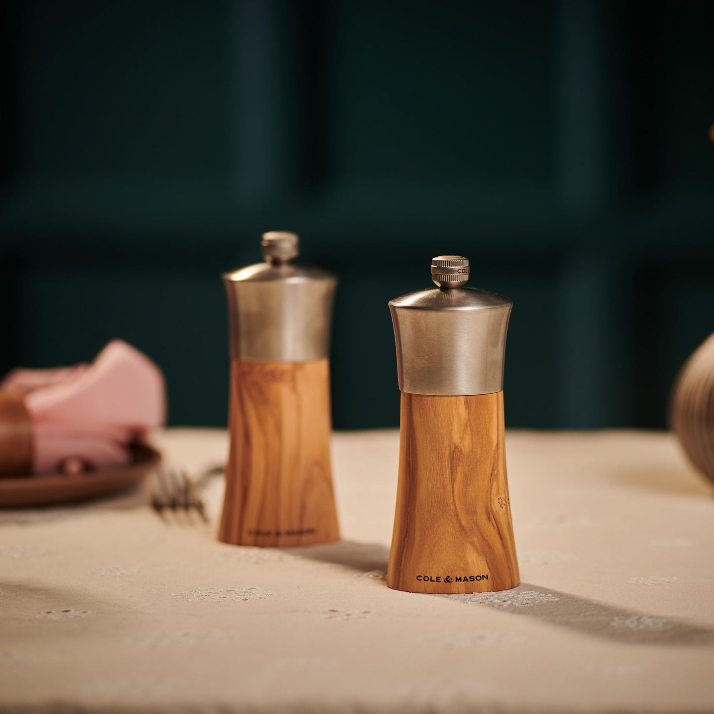 Cole & Mason Bromley Olive Wood Salt & Pepper Mills