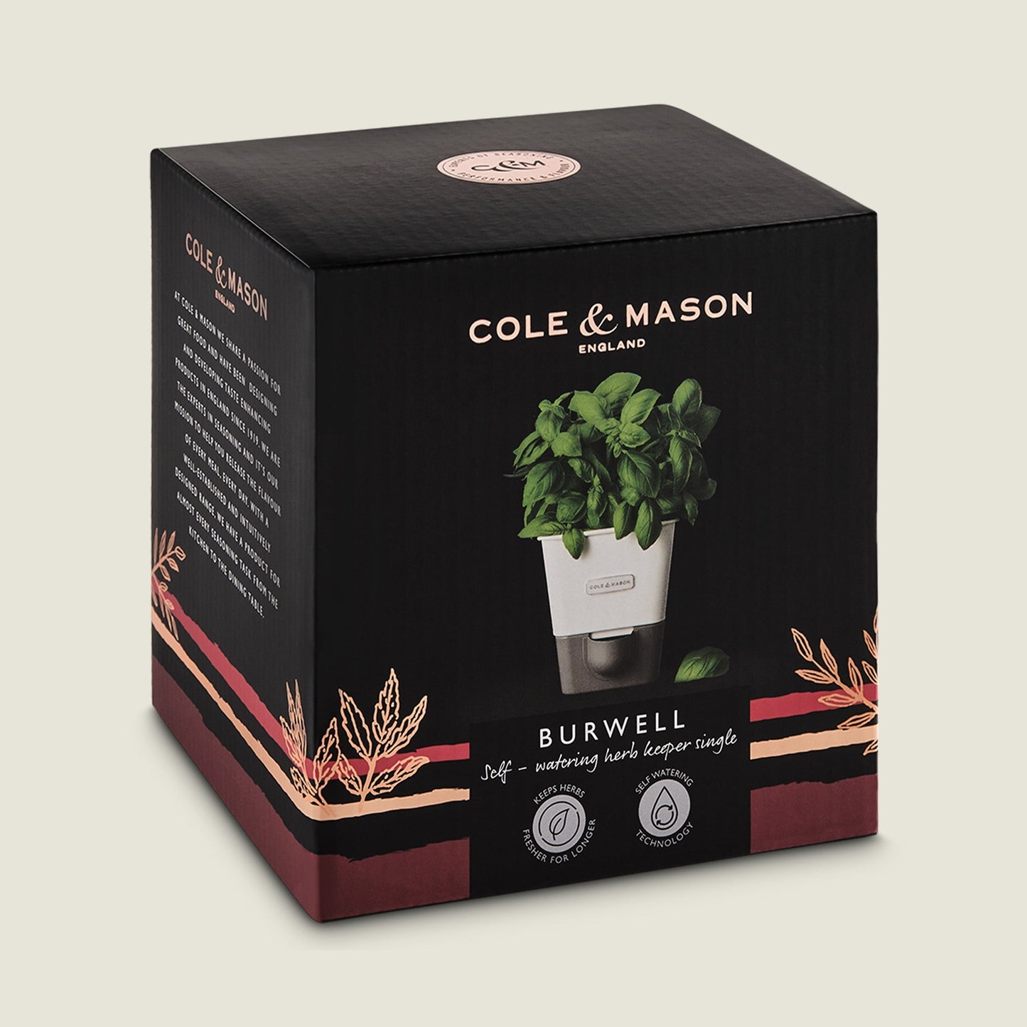 Cole & Mason Burwell Self-Watering Potted Herb Keeper