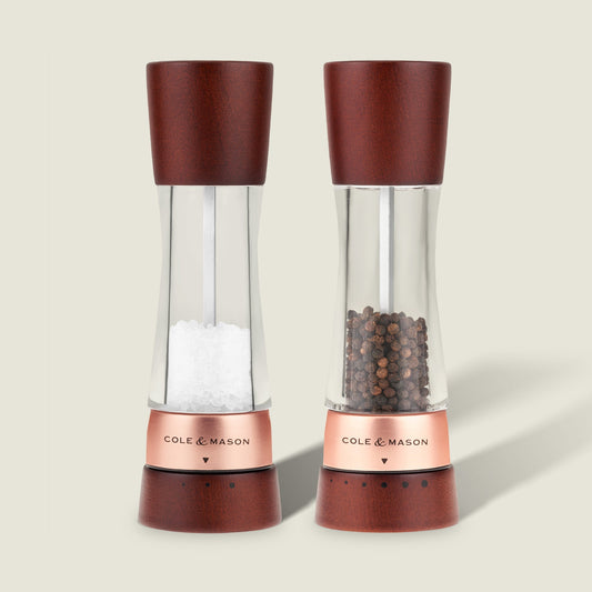 Cole & Mason Derwent Chestnut Rose Gold Salt & Pepper Mill