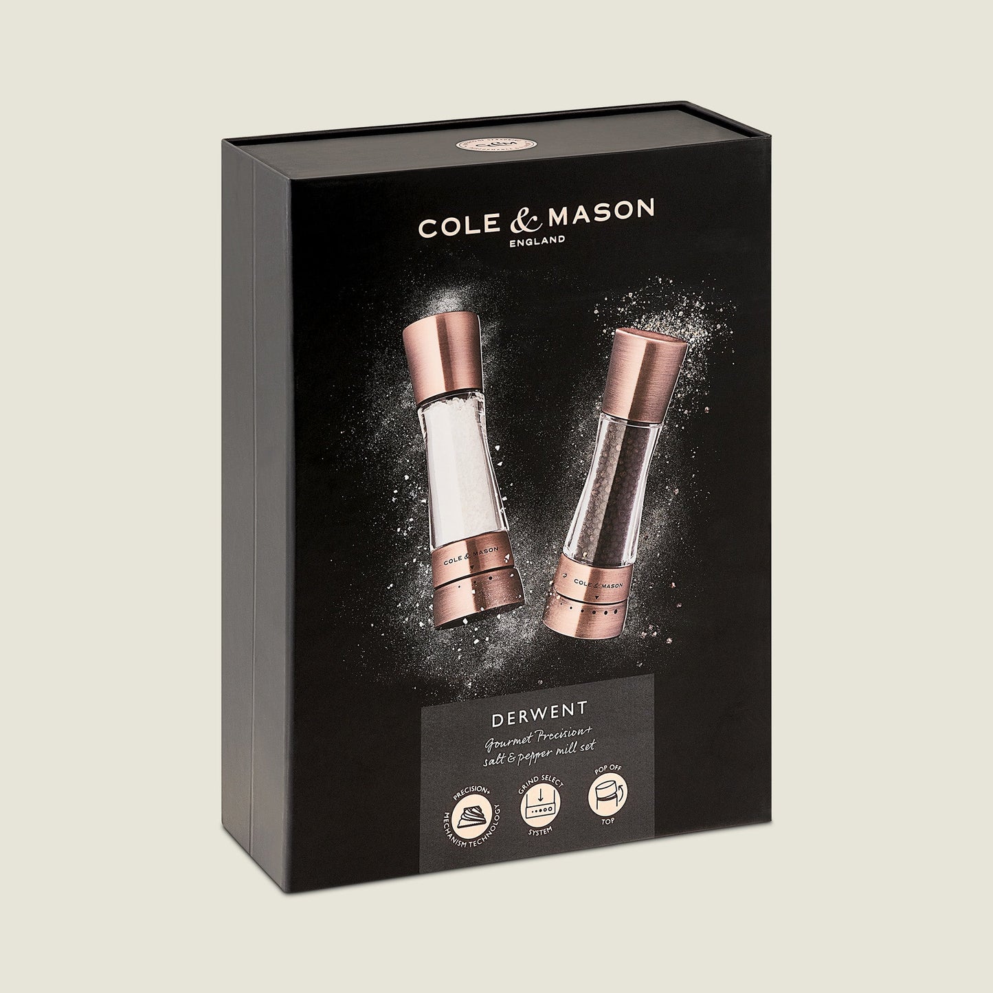 Cole & Mason Derwent Stainless Steel Salt & Pepper Mill