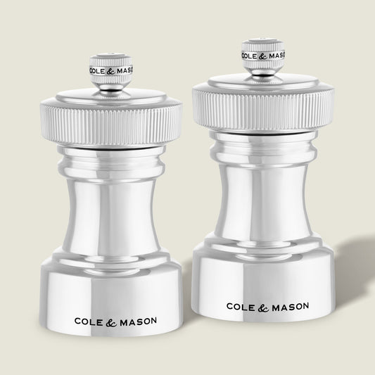 Cole & Mason Hoxton Silver Plated Salt & Pepper Mill Set