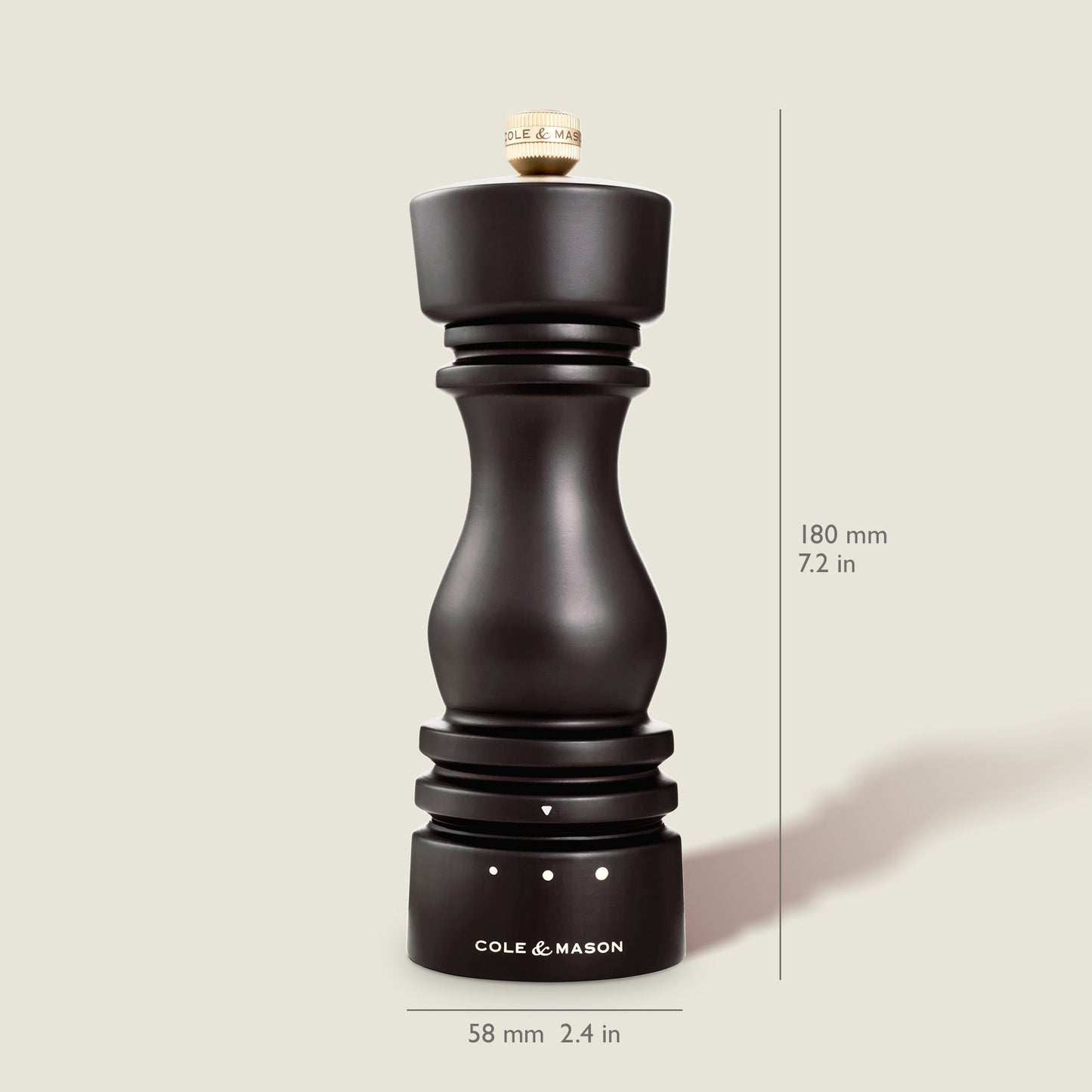 Cole & Mason London Chocolate Wood Grind Select Salt & Pepper Mills