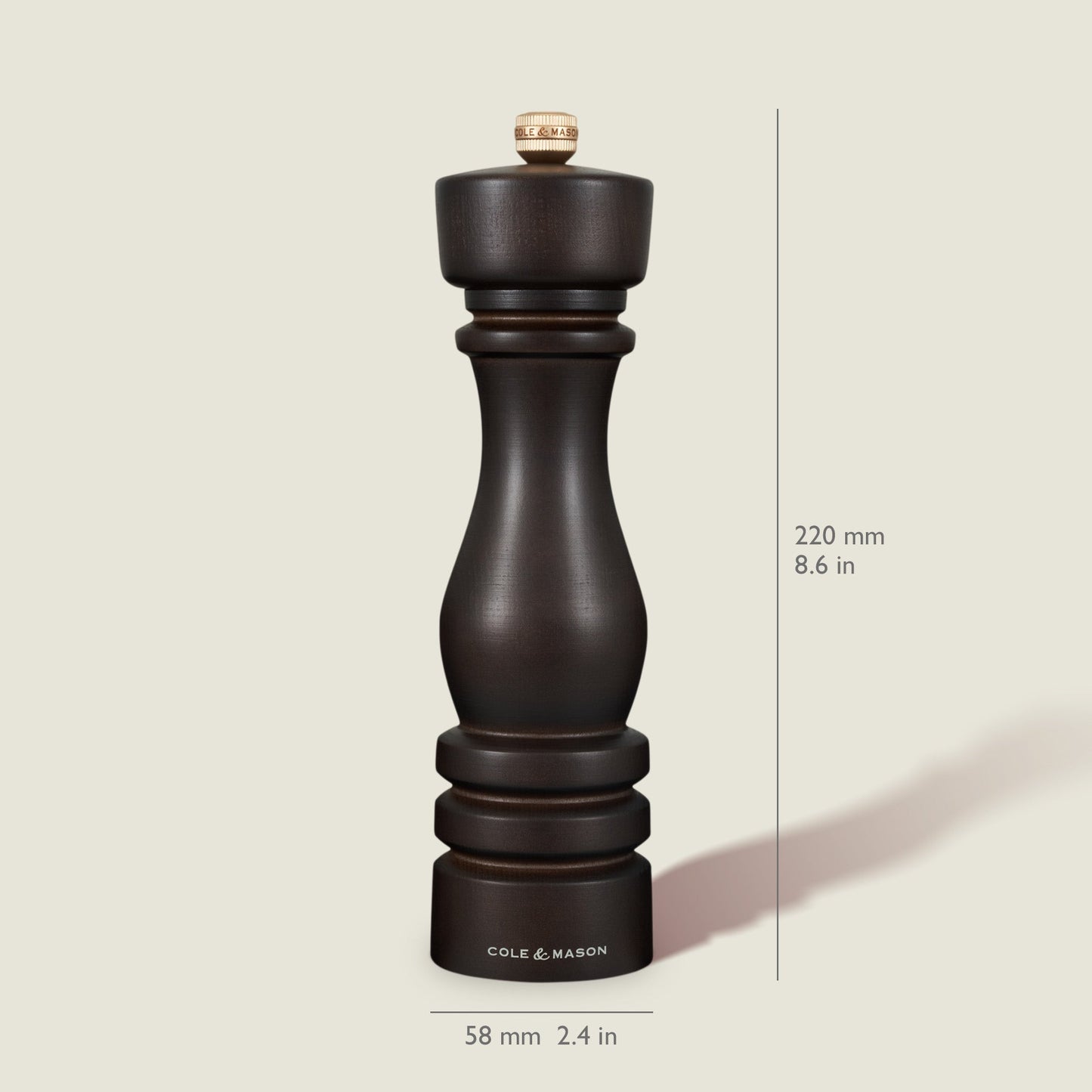 Cole & Mason London Chocolate Wood Salt & Pepper Mills