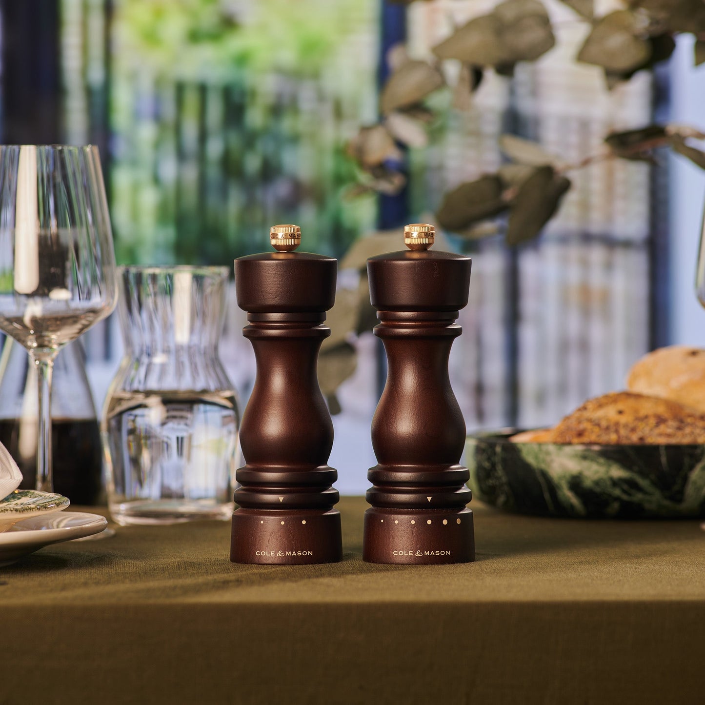 Cole & Mason London Chocolate Wood Grind Select Salt & Pepper Mills