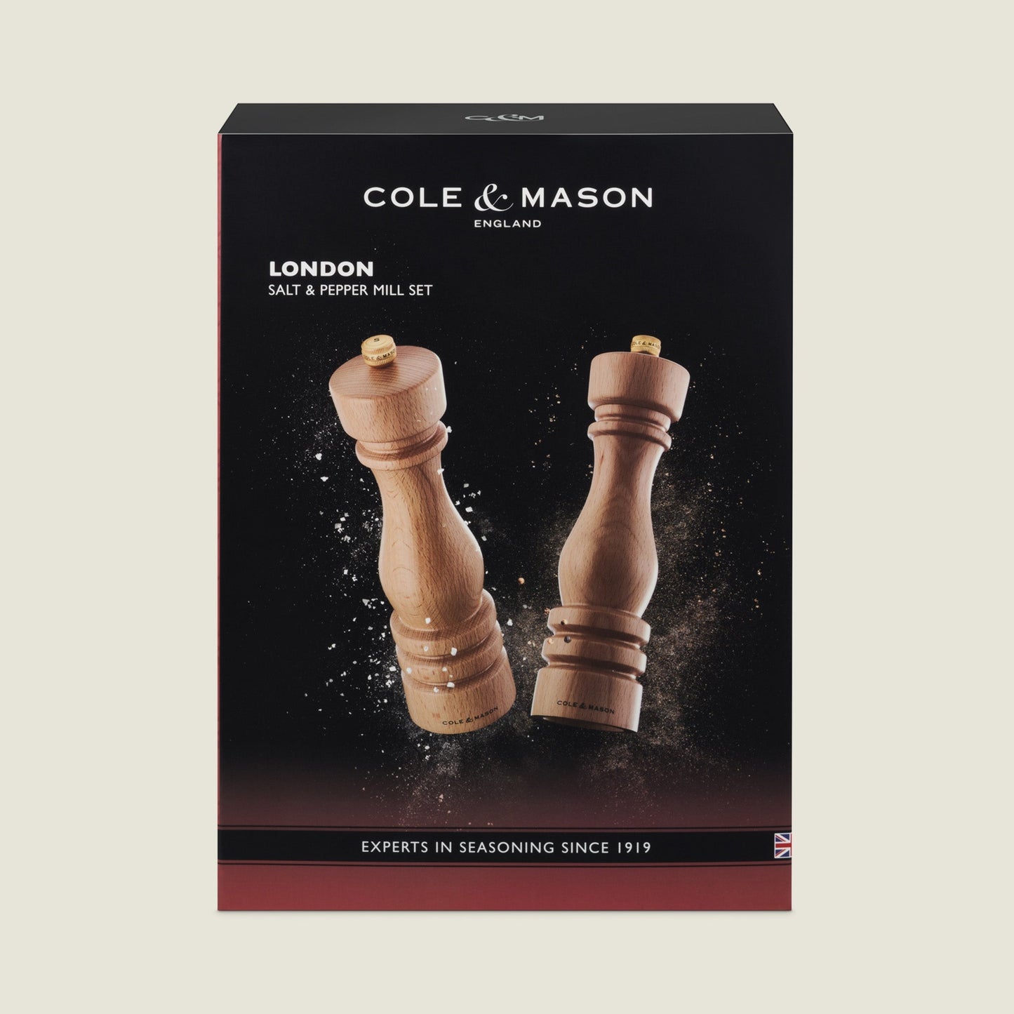 Cole & Mason London Natural Beech Salt & Pepper Mills