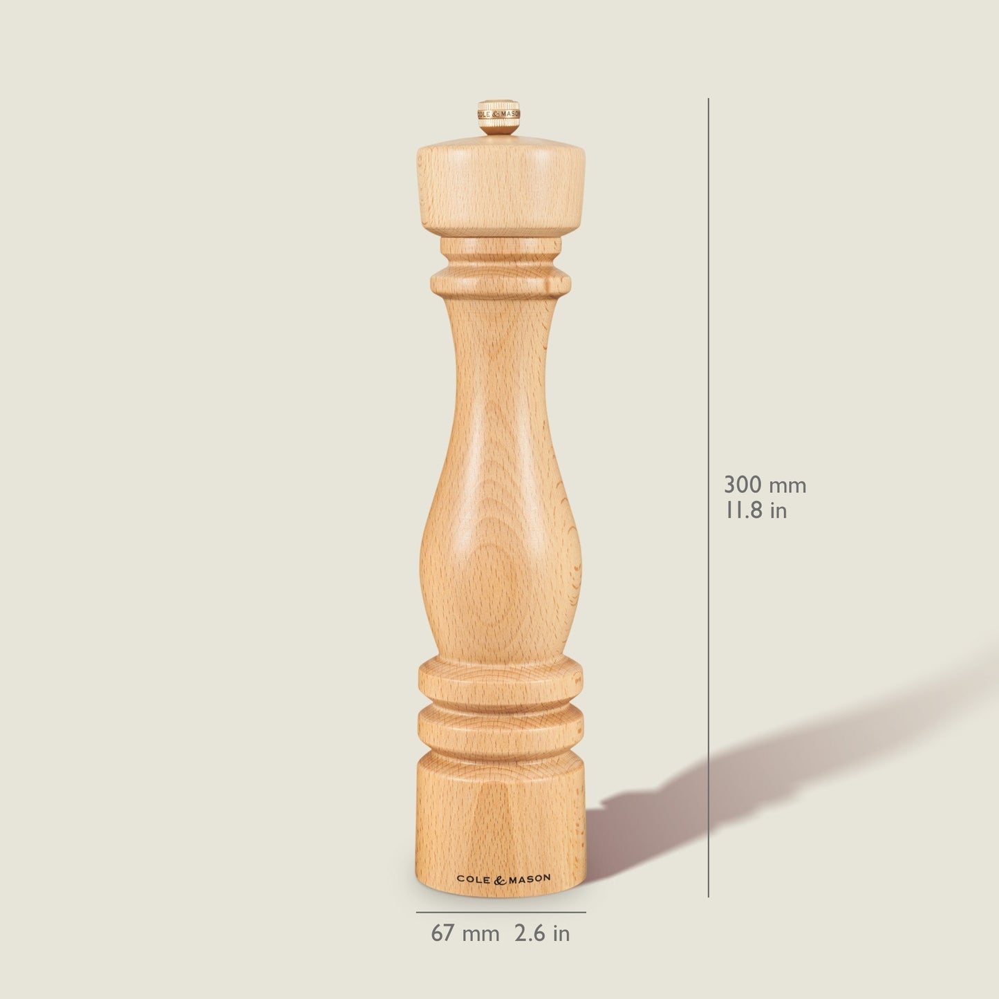 Cole & Mason London Natural Beech Salt & Pepper Mills