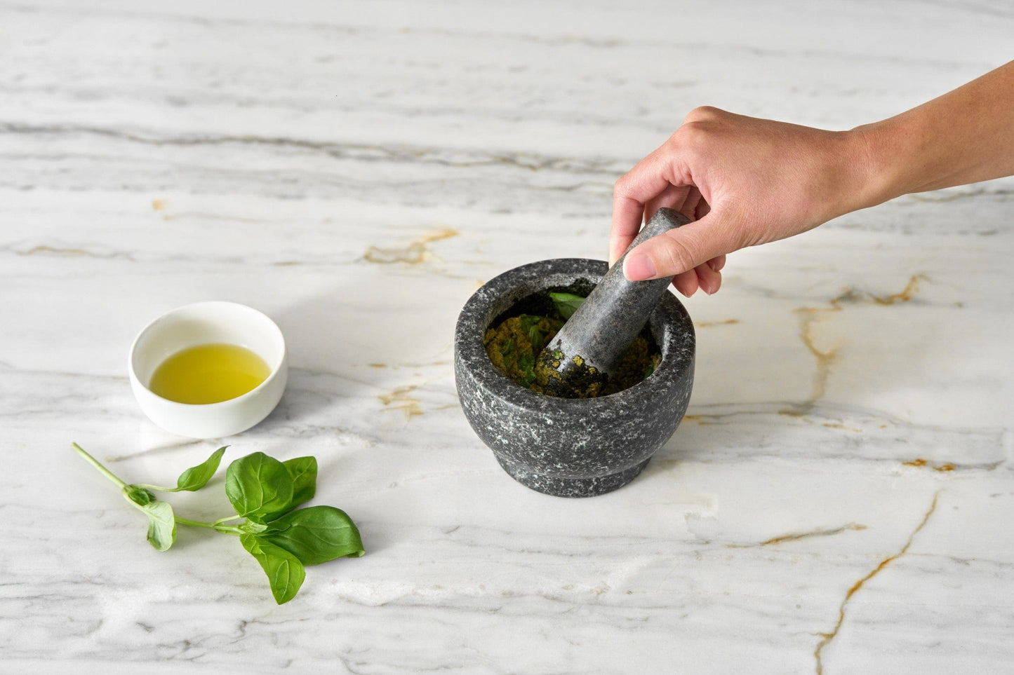 Cole & Mason Silver Granite Mortar & Pestle 5" - 4lb