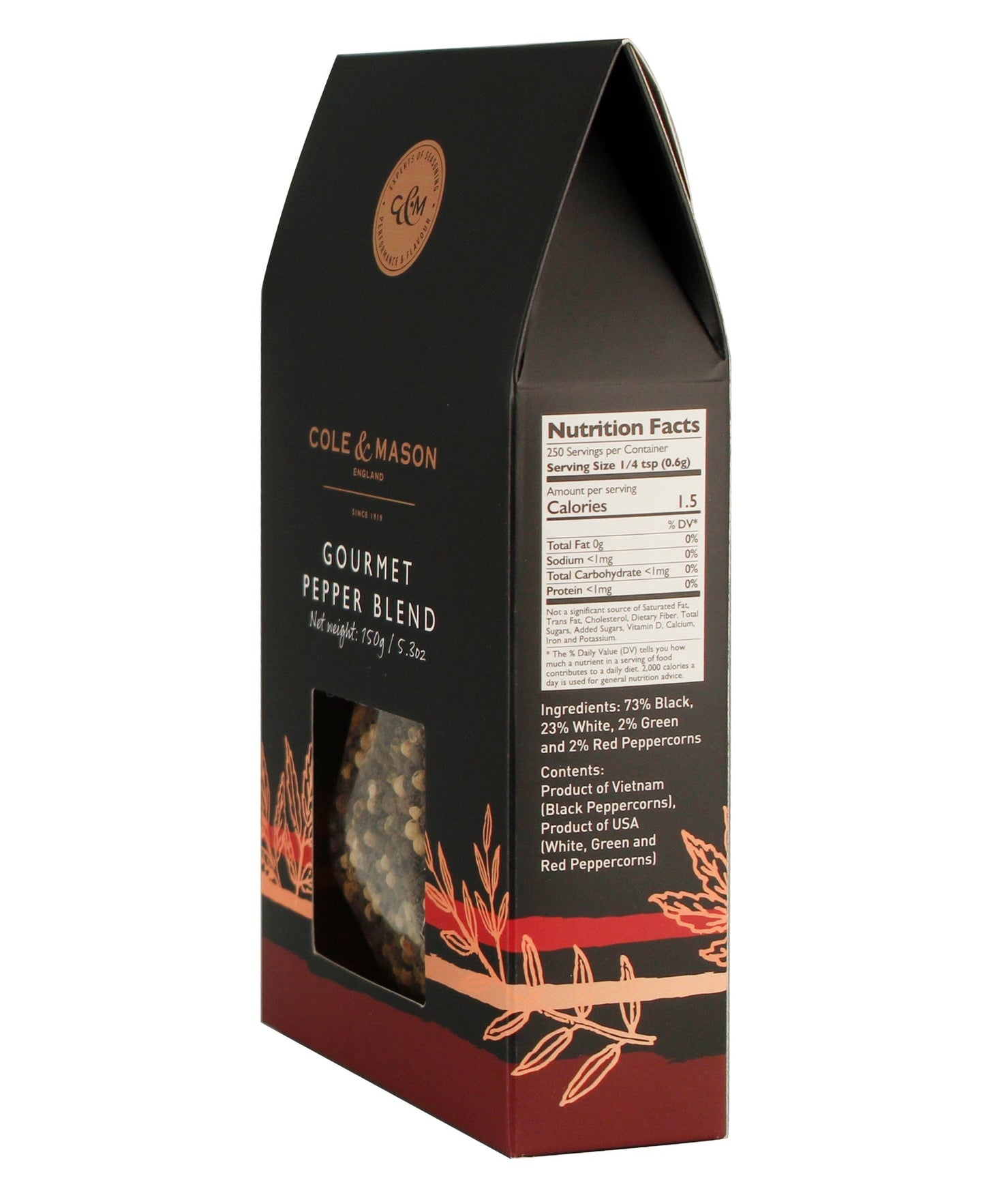 Cole & Mason Gourmet Pepper Blend Box 5.3oz