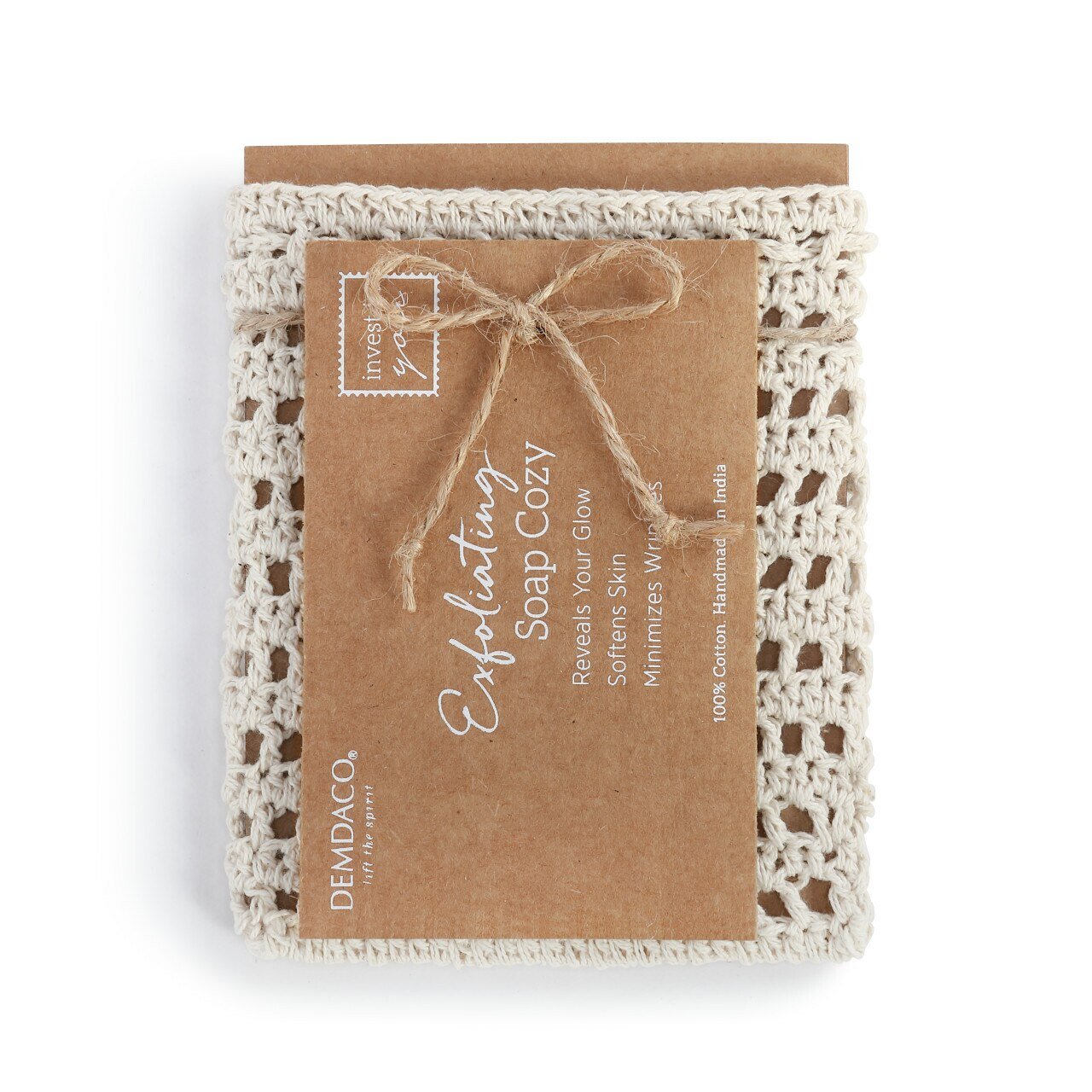 Comfort Handwoven Natural Fiber Exfoliating Washcloth, Gloves, & Soap Bag