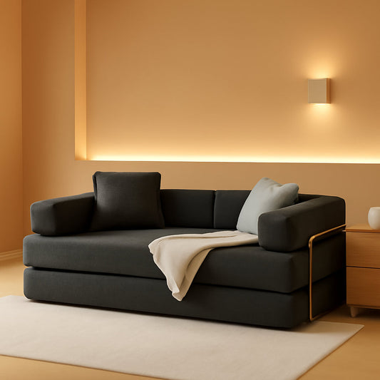 Convertible Sofa Bed with Adjustable Armrests and Comfort