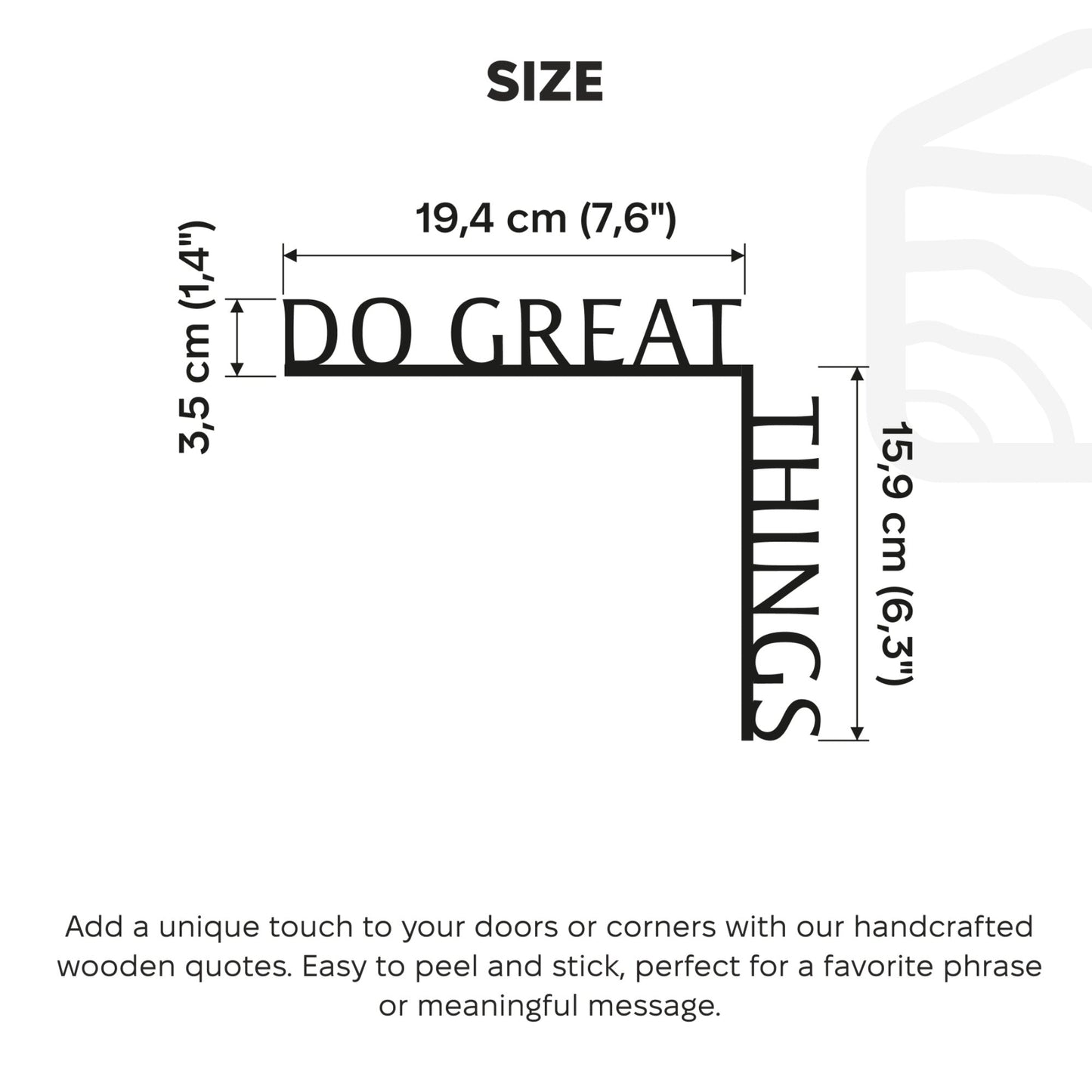 Wooden Corner Quote – Do Great Things