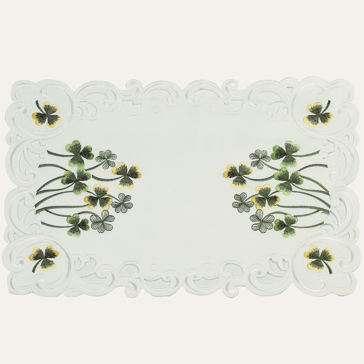 European Embroidered Placemats – Rustic Linen Placemat Set for Dining Table Protection