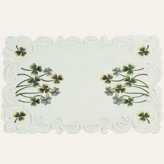 European Embroidered Placemats – Rustic Linen Placemat Set for Dining Table Protection