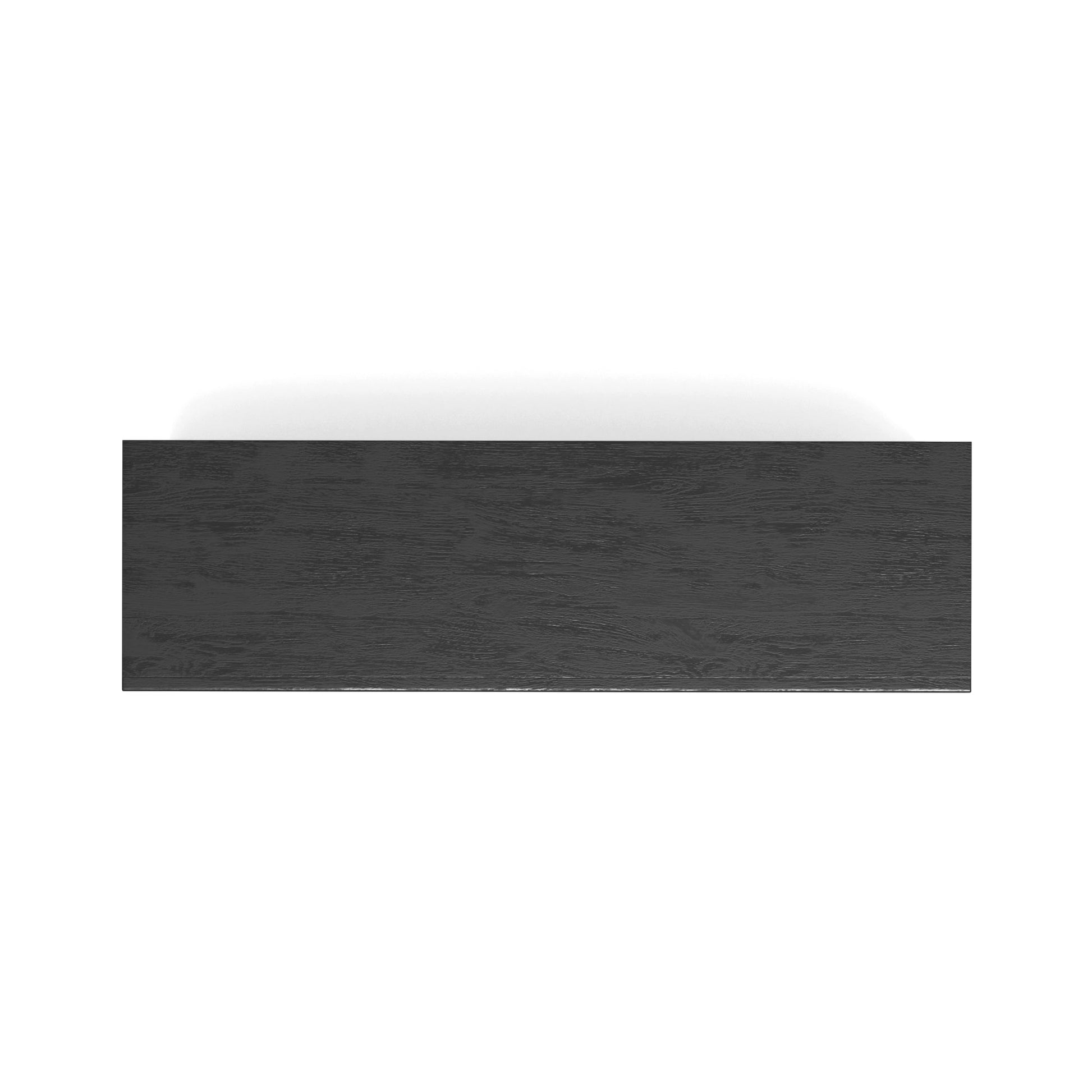 Cove Sideboard in vintage black finish, showcasing a sleek top view of its durable design.