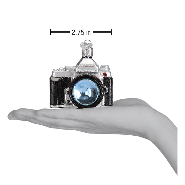 Camera  Glass Ornament