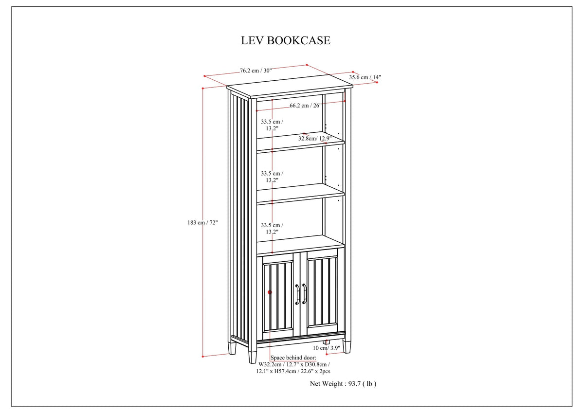 Lev - Bookcase - Smoky