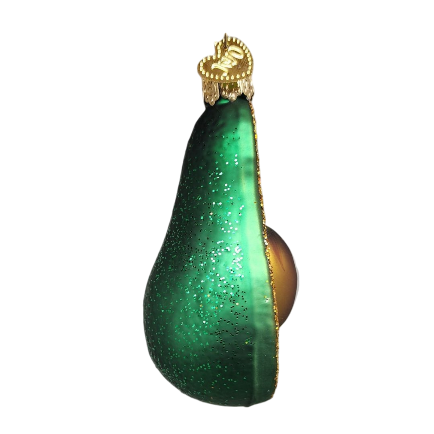 Avocado  Glass Ornament