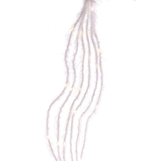 120-Light White Fuzzy Multi-Strand With Warm White LED Lights