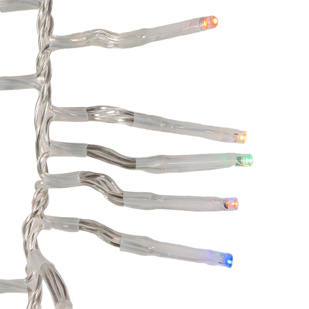 480-Light Fairy Multicolor LED Clear Wire Connectable Cluster Garland