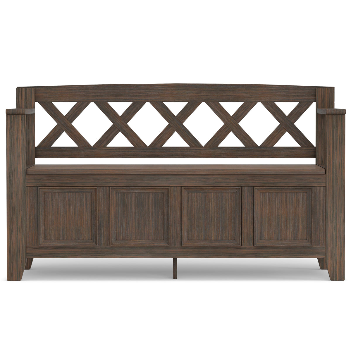 Amherst Solid Wood Entryway Storage Bench in Farmhouse