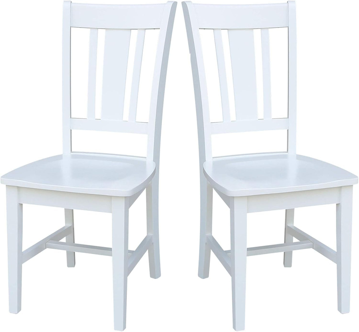 Set of Two White San Remo Splatback Dining Chairs